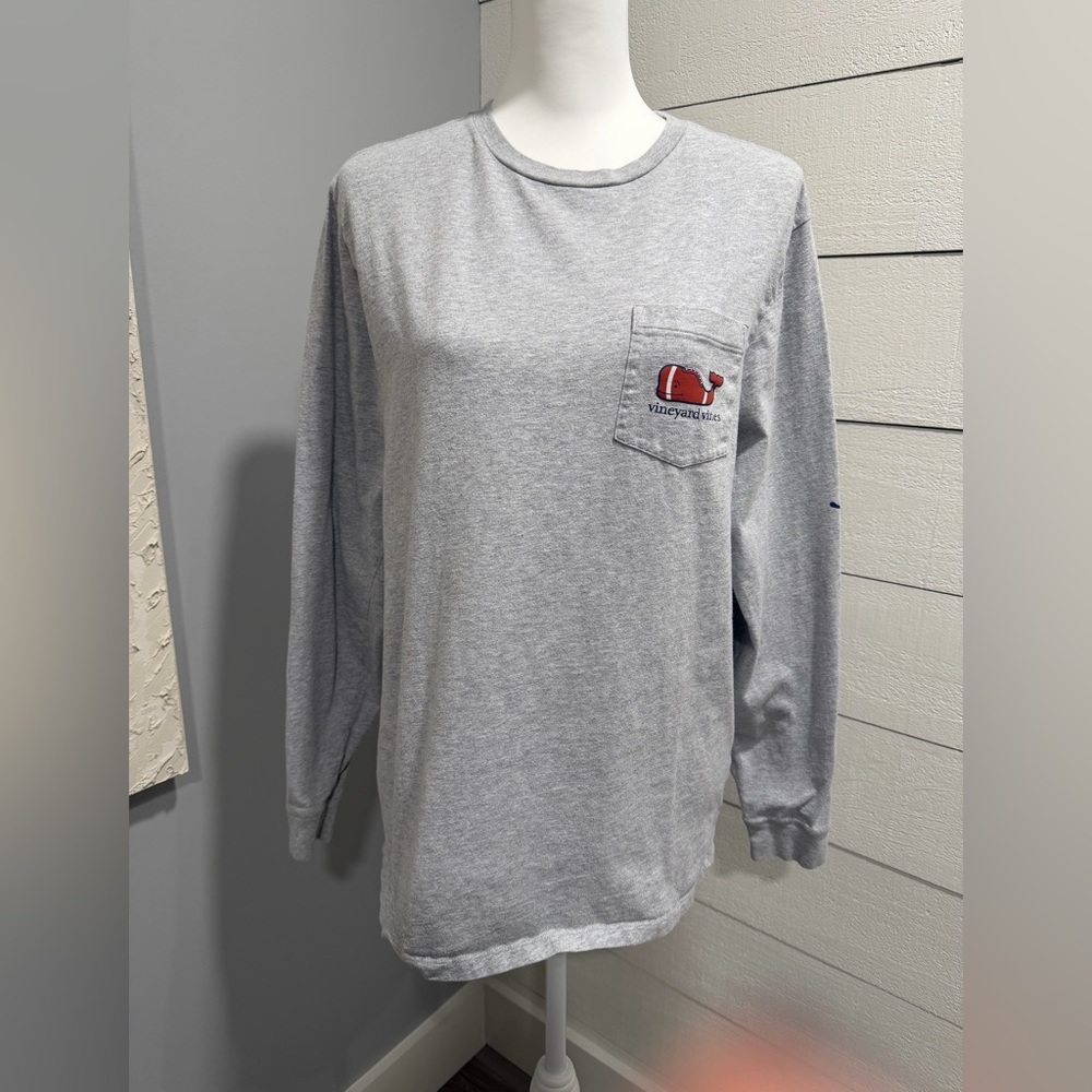 Vineyard Vines Heather Gray Long Sleeve Tee